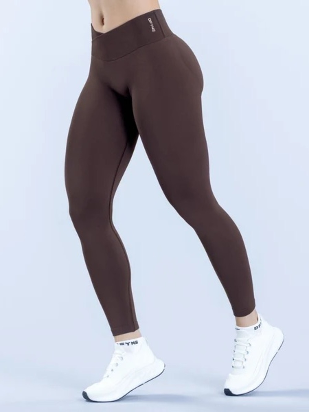 Dfyne large Seamless High-Waist Brown Active Leggings butt scrunch new L